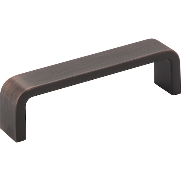 Elements By Hardware Resources 96 mm Center-to-Center Brushed Oil Rubbed Bronze Square Asher Cabinet Pull - 193-96DBAC
