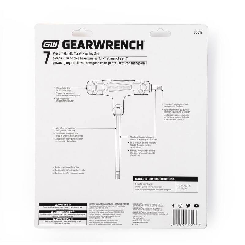 GEARWRENCH Torx T-Handle Key Set (7-Piece) - 83517