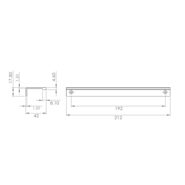 Richelieu 7-9/16 in. (192 mm) Center-to-Center Satin Gold Contemporary Edge Pull - BP9898192166