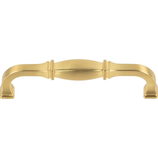 Jeffrey Alexander 128 mm Center-to-Center Brushed Gold Audrey Cabinet Pull - 278-128BG
