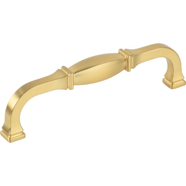 Jeffrey Alexander 128 mm Center-to-Center Brushed Gold Audrey Cabinet Pull - 278-128BG