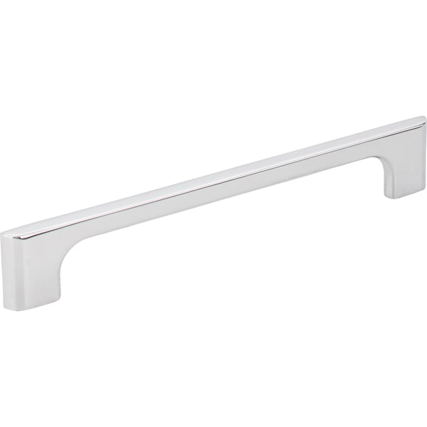 Jeffrey Alexander 160 mm Center-to-Center Polished Chrome Asymmetrical Leyton Cabinet Pull - 286-160PC