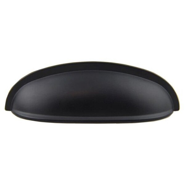 Crown 4-1/2" Bin Cabinet Pull with 3" Center to Center Matte Black Finish - CHP80753BK