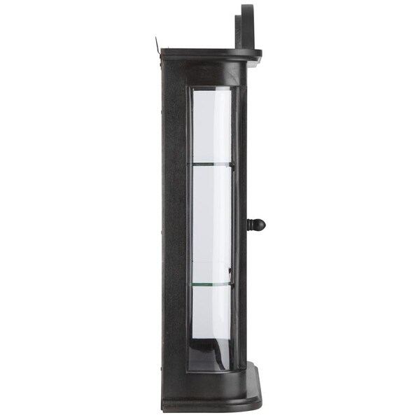 Design Toscano Rosedale Hardwood Wall Curio Cabinet: Ebony Black Finish - BN15222