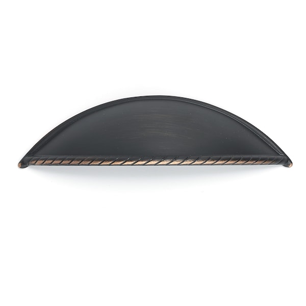 Richelieu 3-3/4 in. (96 mm) Center-to-Center Brushed Oil-Rubbed Bronze Traditional Drawer Pull - BP80237BORB