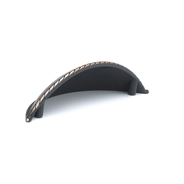 Richelieu 3-3/4 in. (96 mm) Center-to-Center Brushed Oil-Rubbed Bronze Traditional Drawer Pull - BP80237BORB