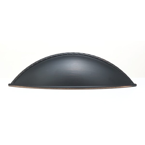 Richelieu 3-3/4 in. (96 mm) Center-to-Center Brushed Oil-Rubbed Bronze Traditional Drawer Pull - BP80237BORB