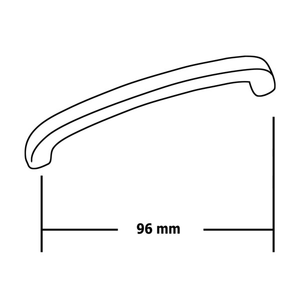 Richelieu 3-3/4 in. (96 mm) Center-to-Center Chrome Contemporary Drawer Pull - BP35097140