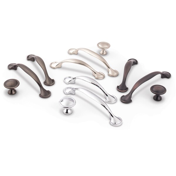 Elements By Hardware Resources 96 mm Center-to-Center Brushed Oil Rubbed Bronze Watervale Cabinet Pull - 647-96DBAC