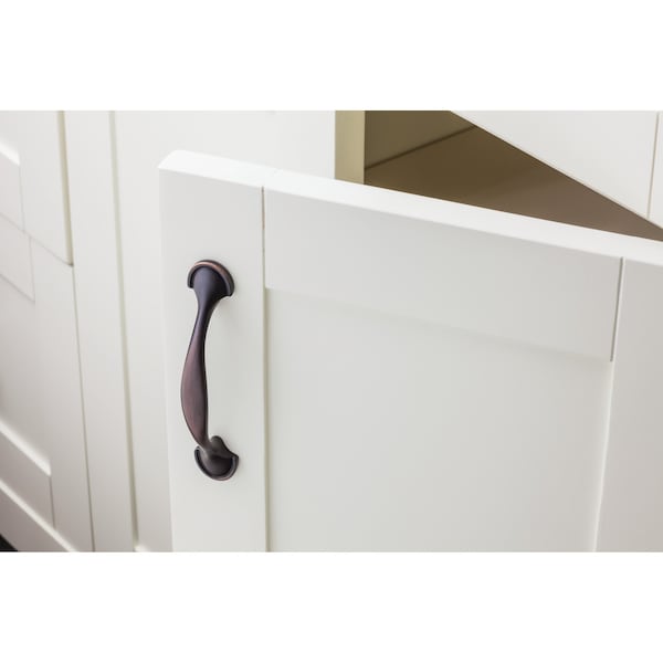 Elements By Hardware Resources 96 mm Center-to-Center Brushed Oil Rubbed Bronze Watervale Cabinet Pull - 647-96DBAC
