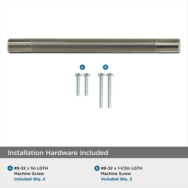 Amerock Bronx 6-5/16 in 160 mm Center-to-Center Gunmetal Cabinet Pull - BP36559GM
