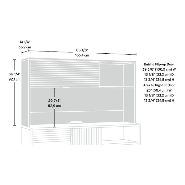 Sauder Englewood Large Hutch Spm , Attaches to <a href= in./Products/426916 - 426915