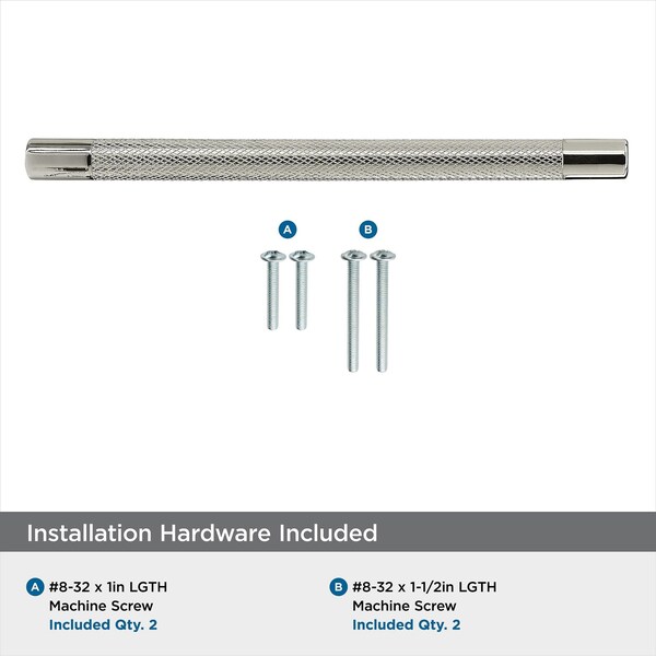 Amerock Bronx 8 in 203 mm Center-to-Center Polished Nickel Cabinet Pull - BP36562PN