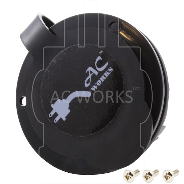Ac Works 20A 3-Phase 250V L15-20P Power Input Inlet UL and C-UL listed with Cover - ASINL1520P-FC