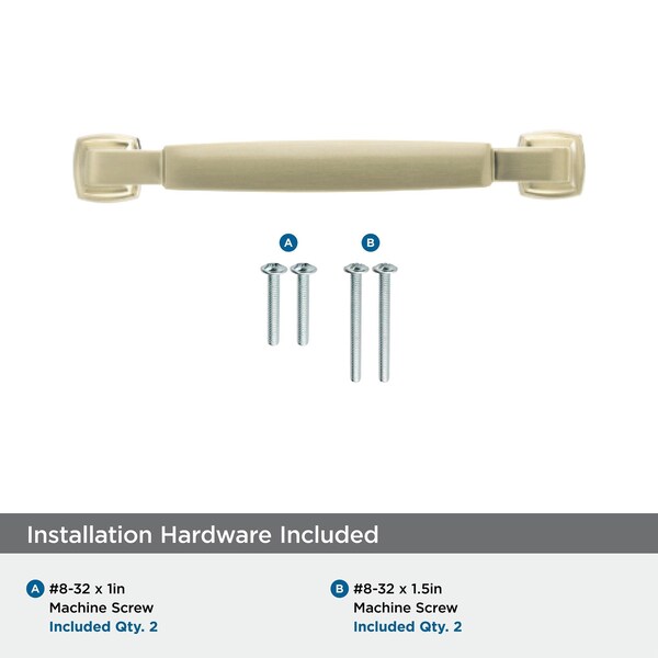 Amerock Stature 5-1/16 in 128 mm Center-to-Center Golden Champagne Cabinet Pull - BP36888BBZ