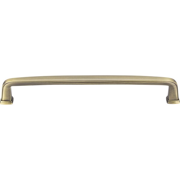Jeffrey Alexander 160 mm Center-to-Center Brushed Antique Brass Square Milan 1 Cabinet Pull - 1092-160AB