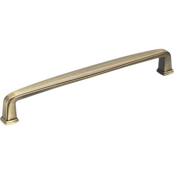 Jeffrey Alexander 160 mm Center-to-Center Brushed Antique Brass Square Milan 1 Cabinet Pull - 1092-160AB