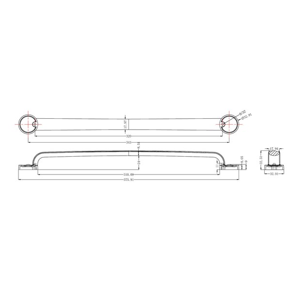 Richelieu 12 5/8 in (320 mm) Center-to-Center Honey Bronze Traditional Cabinet Pull - BP8855320HBRZ