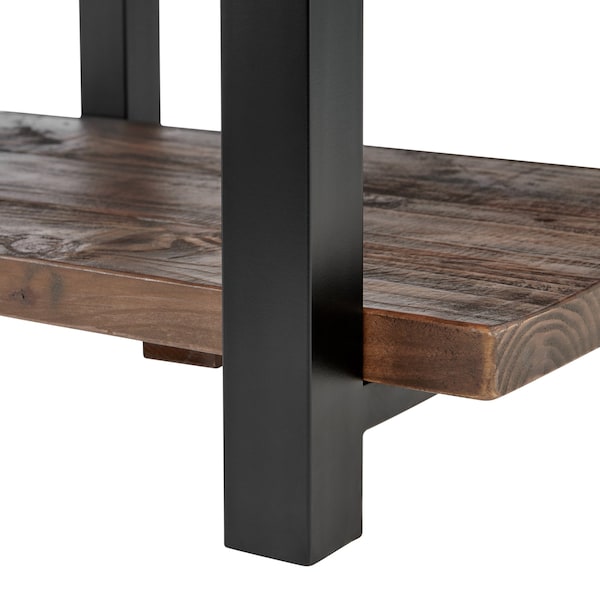 Alaterre Furniture Pomona 27" Metal and Wood Square Coffee Table - AMBA1320
