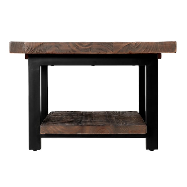 Alaterre Furniture Pomona 27" Metal and Wood Square Coffee Table - AMBA1320