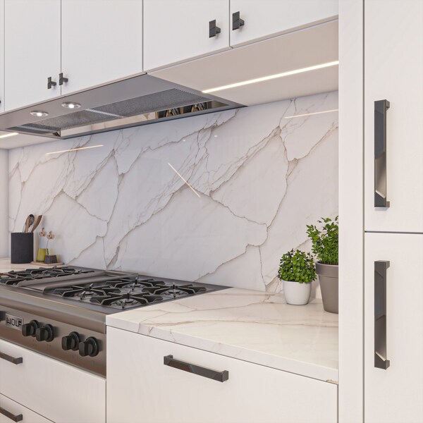 Sapphire Geiger Series 7-1/2 in. 192 mm Center-to-Center Modern Black Cabinet Handle/Pull, 5PK - SP-3771-192-BK-5