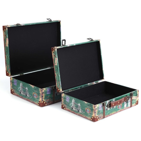 Vintiquewise Vintage Style European Luggage Suitcase, PK 2 - QI003086.2
