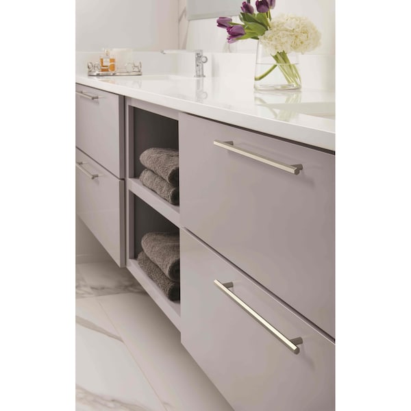 Amerock Caliber 10-1/16 in 256 mm Center-to-Center Satin Nickel Cabinet Pull - BP36877G10