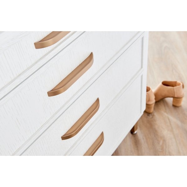 Jeffrey Alexander 3" / 96 mm Center-to-Center Satin Bronze Elara Cabinet Pinch Pull - 484-396SBZ