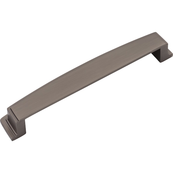 Jeffrey Alexander 160 mm Center Brushed Pewter Square-to-Center Square Renzo Cabinet Cup Pull - 141-160BNBDL