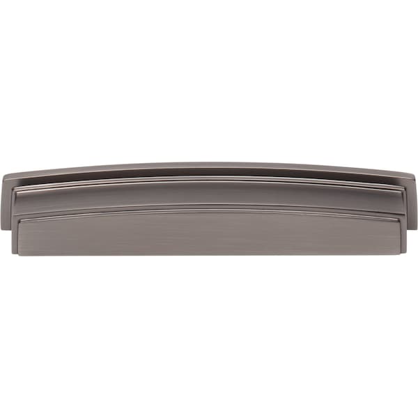 Jeffrey Alexander 160 mm Center Brushed Pewter Square-to-Center Square Renzo Cabinet Cup Pull - 141-160BNBDL