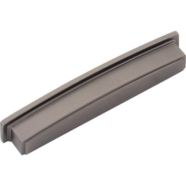 Jeffrey Alexander 160 mm Center Brushed Pewter Square-to-Center Square Renzo Cabinet Cup Pull - 141-160BNBDL