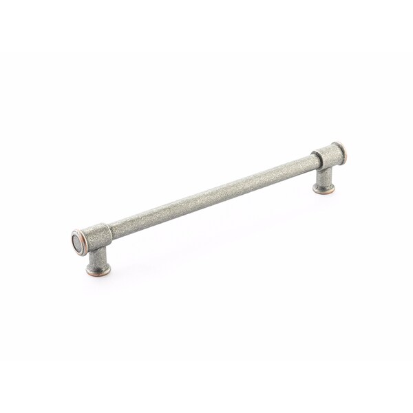 Schaub Steamworks 8in Cabinet Pull Distressed Pewter and Copper Finish - 79-8-DP-C