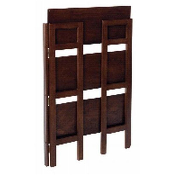 Winsome Trading WINSOME TRADING-Stackable Folding Shelf 3-Tier-Antique Walnut - 94896