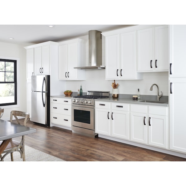 Jeffrey Alexander 128 mm Center-to-Center Gun Metal Square Annadale Cabinet Pull - 435-128DACM