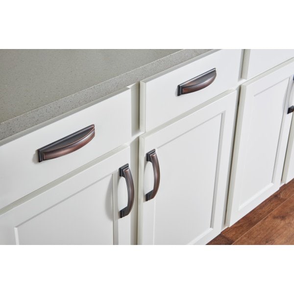 Jeffrey Alexander 128 mm Center-to-Center Gun Metal Square Annadale Cabinet Pull - 435-128DACM