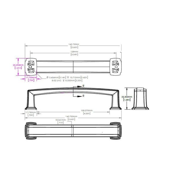 Richelieu 5 1/16-inch (128 mm) Center to Center Brushed Nickel Transitional Cabinet Pull - BP8675128195