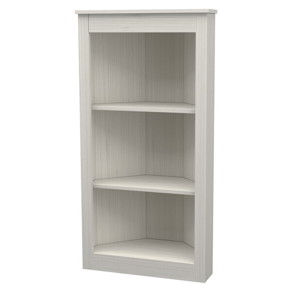 Inval CornerBookshelf Wall Unit 47.24 in. H 3-shelf in Washed Oak - BE-13004