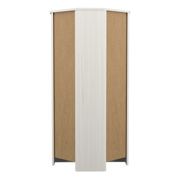 Inval CornerBookshelf Wall Unit 47.24 in. H 3-shelf in Washed Oak - BE-13004