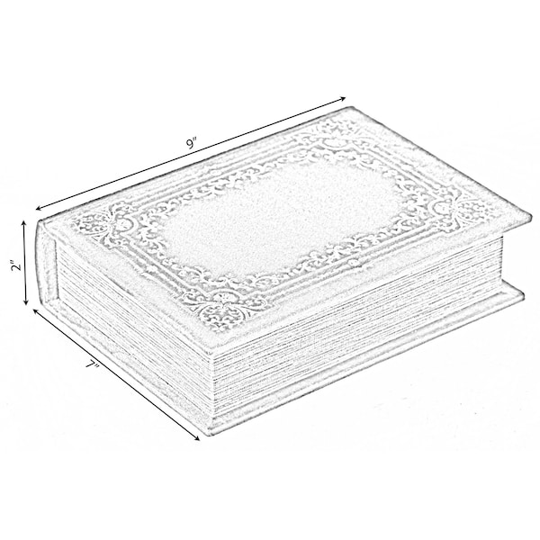 Vintiquewise Decorative Vintage Book Shaped Trinket Storage Box - Blue - QI003691.B