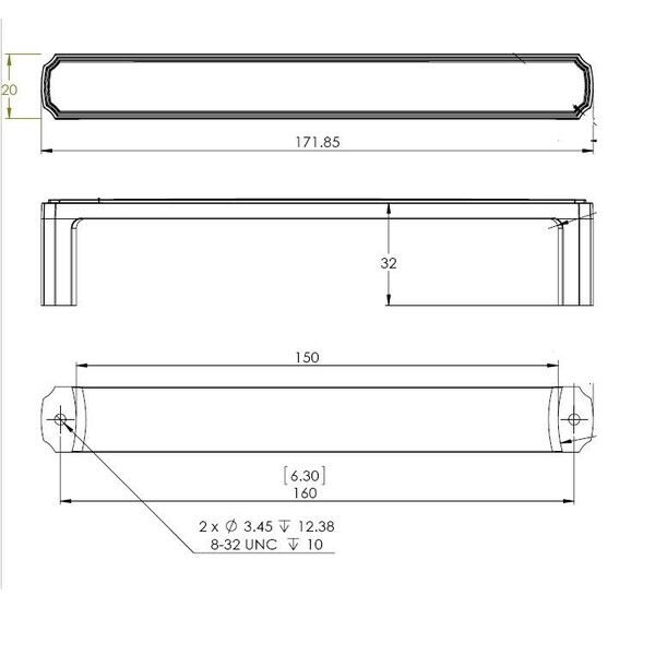 Richelieu 6-5/16 in. (160 mm) Center-to-Center Antique Nickel Transitional Drawer Pull - BP770160143