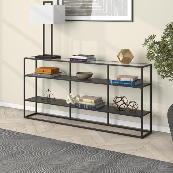Hudson & Canal 64 in. Fallon Rectangular Console Table, Blackened Bronze - AT1351