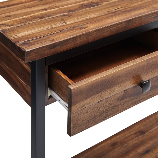 Alaterre Furniture Claremont 43"L Rustic Wood Console Table with Two Drawers and Low Shelf - ANCM1074