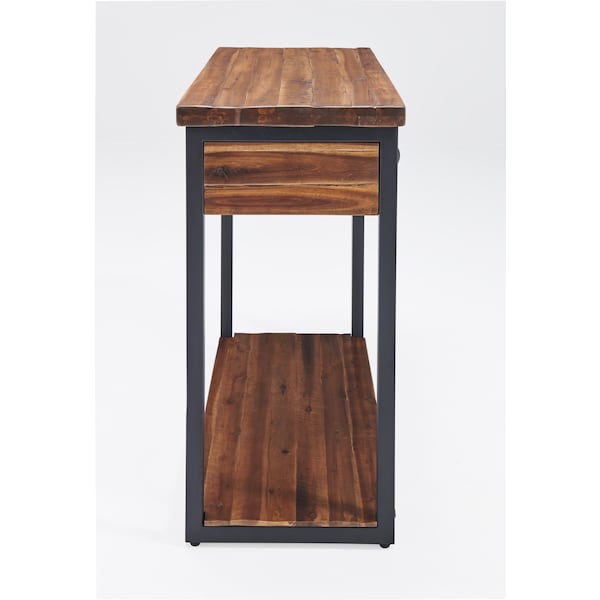 Alaterre Furniture Claremont 43"L Rustic Wood Console Table with Two Drawers and Low Shelf - ANCM1074