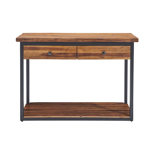 Alaterre Furniture Claremont 43"L Rustic Wood Console Table with Two Drawers and Low Shelf - ANCM1074