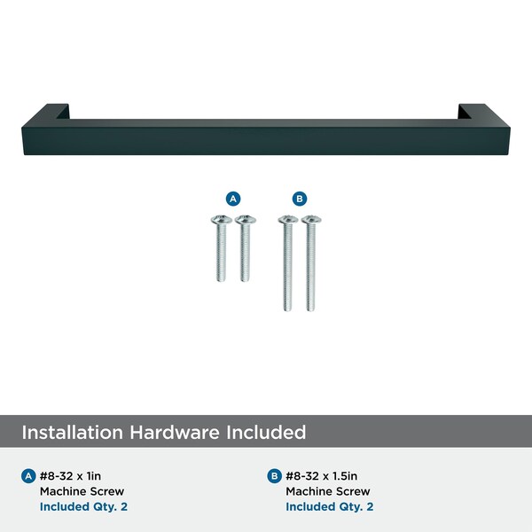 Amerock Monument 6-5/16 in 160 mm Center-to-Center Matte Black Cabinet Pull - BP36572FB
