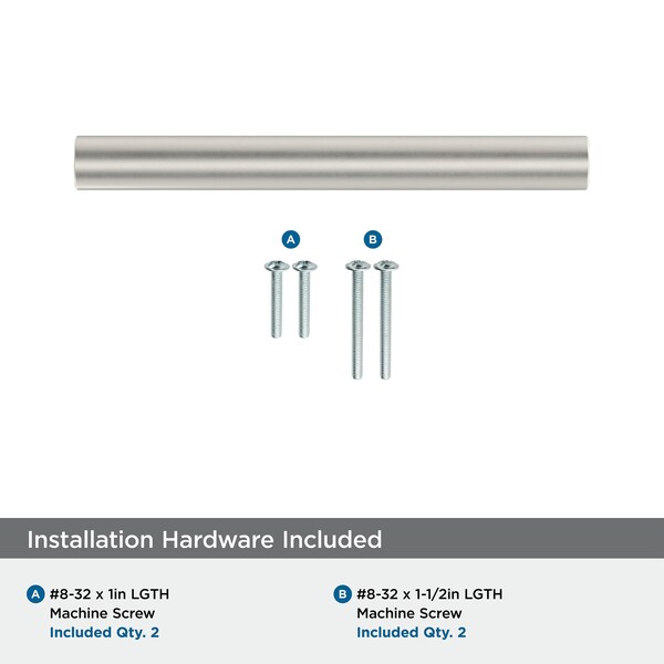 Amerock Versa 3-3/4 in 96 mm Center-to-Center Satin Nickel Cabinet Pull - BP36912G10