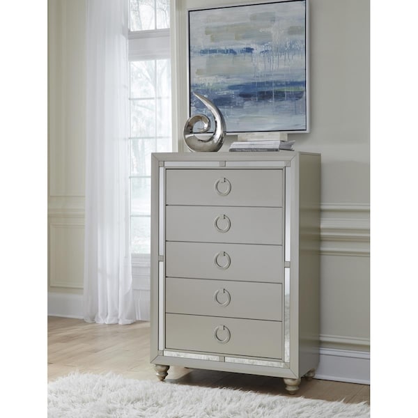 Global Furniture Usa RILEY 1621 CHEST Riley Silver Chest - RILEY (1621) CHEST