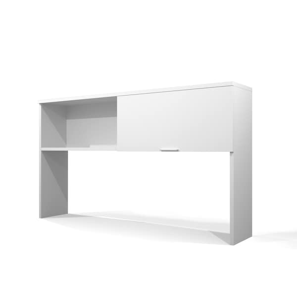 Bestar Pro-Linea 72W Hutch with Sliding Door, White - 120520-1117