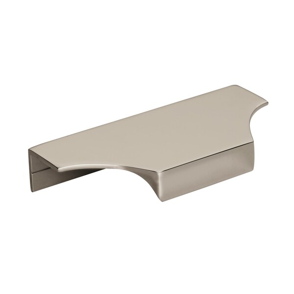 Amerock Extent 4-3/16 in 106 mm Center-to-Center Polished Nickel Cabinet Edge Pull - BP36750PN