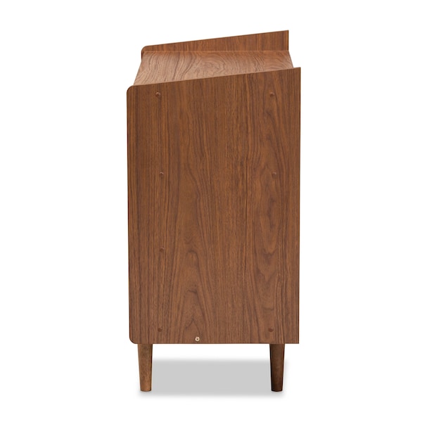 Baxton Studio Halden Mid-Century Modern Multicolor Walnut Brown and Grey Gradient Finished Wood 3-Drawer Chest - 178-11021-ZORO